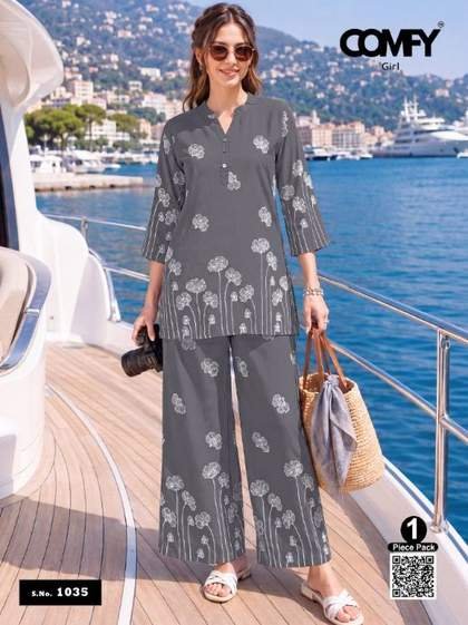 Women Grey Floral Printed Co-ord Set