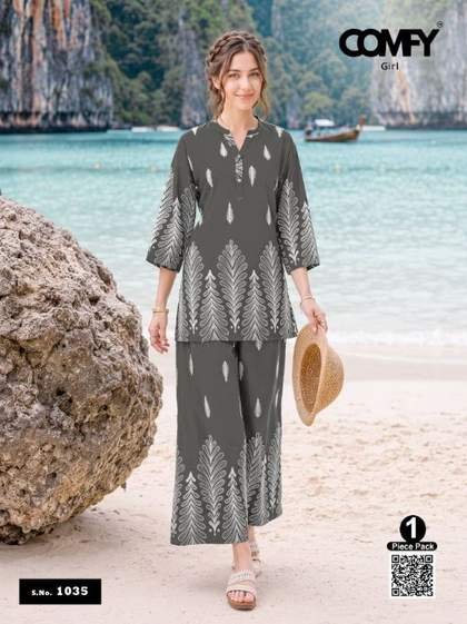 Women Monochrome Print Co-ord Set