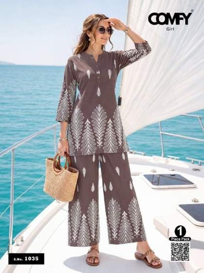 Women Grey Palazzo Co-ord Set
