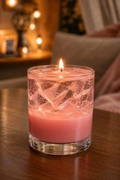 Rose Petal Scented Jar Candle