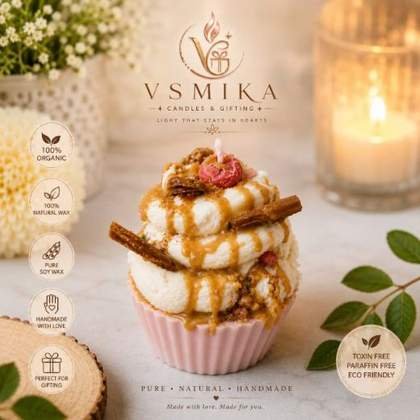VSMIKA Caramel Dessert Candle